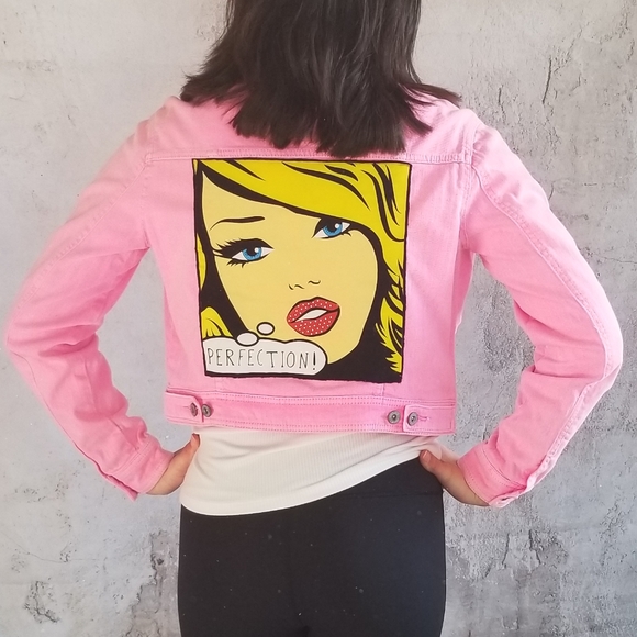 SOLD Upcycled Pop Art Jacket - Picture 6 of 6